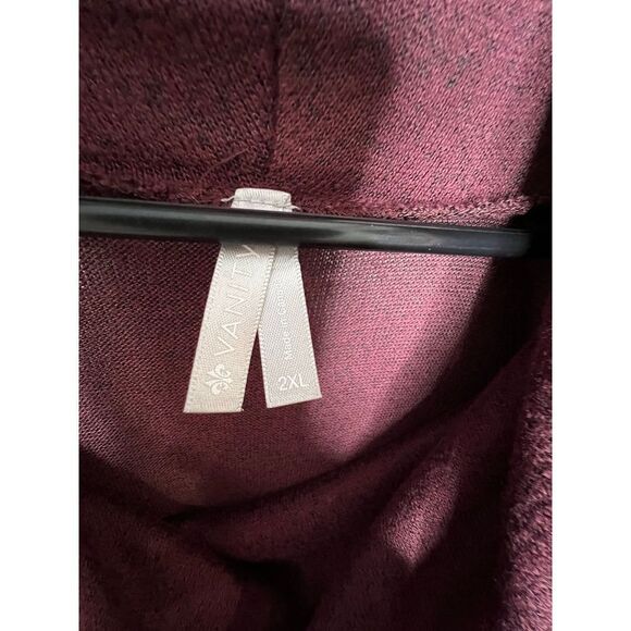 Vanity Maroon Sweater Dress With Turtleneck - Picture 2 of 4